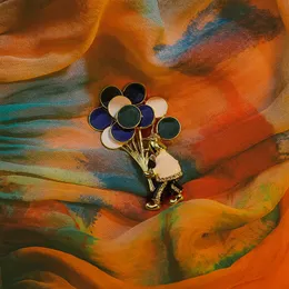 Wykwintna broszka Wysokiej klasy zabawny balon na gorące powietrze kreskówka Clown kolorowy zabawny kreatywny odznaka prezentowania Emalii