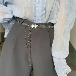 Pantaloni della moda cinture stelle catena di stelle regolabili Accessorio per lo styling per hip-hop Street 120cm