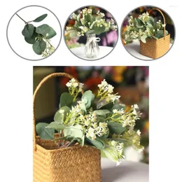 Decorative Flowers Artificial Eucalyptus Leaves Stems Eucalipto Branches Plants For Floral Bouquets Wedding Holiday Greenery Decor 2023