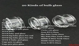 Fat Extend Bulb Bubble Glass Tube for Prince Resa TFV8 big baby RBA Xbaby Vape pen 22 plus Cleito 120 Sky Solo Plus SKRRS Mini Z8397773