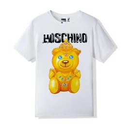 2023 مصمم Top Men's T-Shirt Designer Women's T-Shirt Fashion Beor Print Disual Summer Short Sleeve Mochino Bear #4856