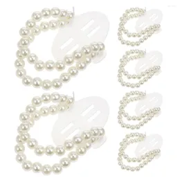 Dekorative Blumen 6 Stück Perlen-Corsage-Armband DIY-Armbänder Stretch-Handgelenk-Corsagen-Zubehör