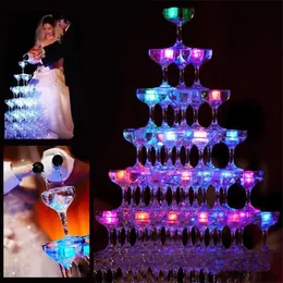 Yeni Led Gadget Aoto Renkler Mini Romantik Ayakkar Yapay Buz Küp Flaş Işık Düğün Noel Partisi Dekorasyon