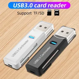 LEITOR DE CARTÃO USB 3.0 TF SD CARD LEITOR 2 IN1 CARDRADER Adaptador PC PC Laptop Smart Memory Card Reader Microsdxc Rider Adaptador