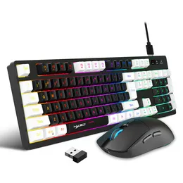 L98 104 Keys Gaming Keyboard Mouse Set 2.4G Wireless Multimedia RGB Backlit Rechargeable Gaming Kit 800-1600DPI