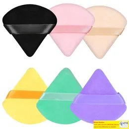 9 renk süngerleri toz puf yumuşak yüz üçgen makyaj pufları gevşek toz gövdesi için kozmetik fondöten mineral güzellik blender
