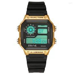 Wristwatches STRYVE Sports Watch Men Top Famous LED Digital Watches Male Clocks Men's Relojes Deportivos Herren Uhren