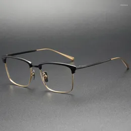 Солнцезащитные очки рамки японские чистые очки титана