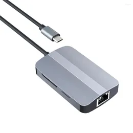 ドッキングステーションプラグプレイ広く互換性のあるUSB3.0 USB 2.0 LAN RJ45ケーブルハブTF/SDカードリーダー拡張ドック