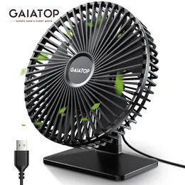Andra Home Garden Gaiatop USB Desk Fan 90 ° Rotation Justering Portable Cooling Fan 4 Speed ​​Ultra Tyst kraftfulla Mini Table Fans för Home Office 230518