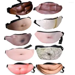 Marsupi 2023 Vendita Novità Divertimento Uomo Donna Papà Borsa Bod Beer Fat Hairy Belly Marsupio Accessorio