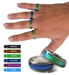 Der Verkauf von Mood-Band-Ringen in verschiedenen Größen ändert die Farbe entsprechend Ihrer Temperatur und zeigt Ihre inneren Emotionen. Billiger Modeschmuck. 6687352