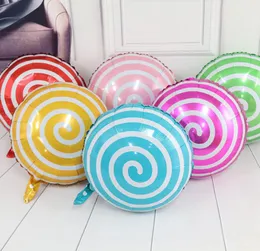 Party Decoration 10st 18 tum färgglad godisfolie ballonger Lollipop Helium Barndag Baby Shower Birthday Wedding Supplies Decor