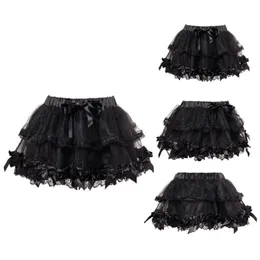 Kjolar vuxna pettiskirt lolita stil mesh spets satin lila sexig kjol petticoat flicka micro mini kjolar underkjol med bågar dekoration