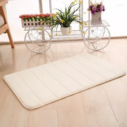 Bath Mats Coral Velvet Memory Foam Bathroom Mat Door Entrance Carpet Floor Kitchen Non-slip Absorbent Tapis De Bain