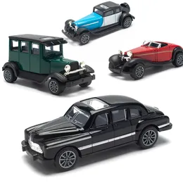 Diecast Model 1 43 Alloy Vintage Car Classic Pull Back Miniature Vehicle Replica For Collection Gift Kids Adults 230518