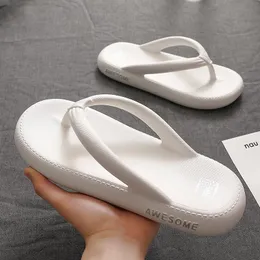 Slippers 2023 Plus Men's Thick Platform Flip-Flop Thong Sandals Summer Soft Bathroom Slides Outdoor Indoor Shoes Women