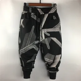 Męskie spodnie Owen SEAK MĘŻCZYZNA Casual Cargo Harem High Street Hip Hop Długość odzieży Presumn Loss Winter Black Big Size 230519