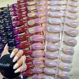 False Nails 24pcs/set girls lovely 하트 디자인 가짜 네일 DIY 빨간색 누드 색 컬러 짧은 크기 예술 Tipsfalse