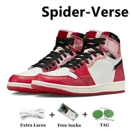 Продажа баскетбольная обувь на открытых сандалиях Аутентична 1 1S High OG Spiders Man Человек по стилю DV1748-601 Тренеры-кроссовки