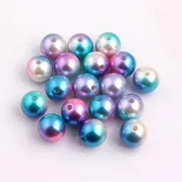 Beads Kwoi Vita 20mm 12mm Mermaid Kleur Miracle Regenboog Imitatie Parel Acryl Kralen Voor Kinderen Ketting Mode Sieraden Maken