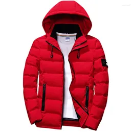 Men's Down High Quality 2023 Winter Jacket Men Hooded Windbreaker And Waterproof Thick Warm Parka Coat Casual Red