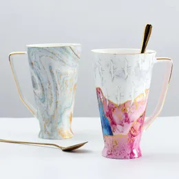 Mugs Bone China Coffee Cups Large Capacity Sandy Handfeel Ceramic Drinkware Arrival Porcelain Cute Birthday Gift
