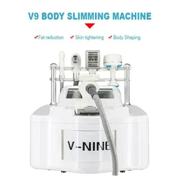 2023 V-NINE 5 I 1 Kavitation RF Vakuum Roller Slimming Machine V9 Cellulite Removal Ultrasonic Body Cavitation System för skönhet