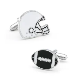 iGame New Arrival American Football Cuff Links Black Color Rugby Player Design Quality Men's Brass Cufflinks Free Shipping