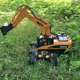 ElectricRC Car Huina 1550 Track RC Excavator 21CH Дистанционное управление модель модели автомобиля Toys Toys Boys Gifts 230518