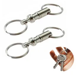 New Outdoor Removable Keychain Premium Quick Release Pull-Apart Detachable Key Chain with Two Split Rings