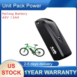 Original 48V Electric Bike Battery Hailong 21700 Celler 36V 52V 14.4AH Downtube Ebike litiumjon för 1000W BBSHD Tullfri