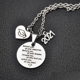 Pendant Necklaces 2021 Stainless Steel Necklace Graduate Season Gift Making Of Graduation Court Academician Hat For Boys Gir Dhgarden Dhbtu