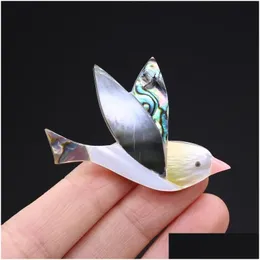 Naszyjniki wisiorek naturalny abalone skorupa ptaka kształt dekoracja urok do biżuterii wytwarzają akcesoria DIY Naszyjnik