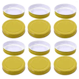 식기 세트 12 PCS Mason Jar Lids Kids Storage Solid Lid 유리 병 커버 Tinplate Tin Child Cup