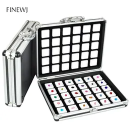 Display Gems Carry Travel Display Box Lossa Löst diamantförvaring Container Collection Jewelry Pad Gemstone Holder Tray Carrying Case