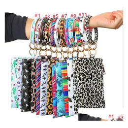 Other Home Storage Organization Womens Keyring Leather Wallet Cell Phone Purse Clutch Pu Bracelets With Bangle Keychain Drop Deliv Dhb2W