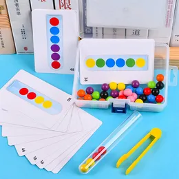 Clip Beads Test Tube Children Logic Concentration Fine Motor Training Game Science Teaching Educational Toy For Kids Factory Whole2360