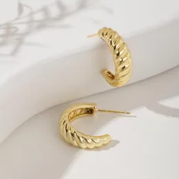 Huggie Croissant Hook Earing for Women 925 Sterling Silver Piercing Hoop Earring 18k 금 도금 고급 보석 한국 펜디스