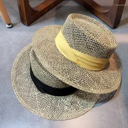 女性の日焼け止めビーチの夏の夏の夏、ビーチの麦わら帽子sombreros de sol paille gorro cappelli da sole capwide