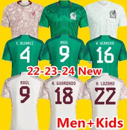 2023 2024 Mexico voetbaltruien lozano vega raul voetbalkit shirt camisetas de futbol alvarez maillot voet 22 23 24 mannen vrouwen set uniform corona moreno