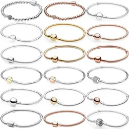 Kadınlar için Bileklik Takı Pulsera Plata 925 Mujer Bilek Orijinal Diy Feminino Charm Sterling Gümüş Boncuk Boncuklu Bilezikler