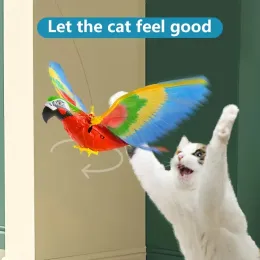 Bird Interactive Cat Toys Hanging Eagle Flying Bird Cat Tasering Play Cat Stick Scratch Rep Kitten Dog Toy