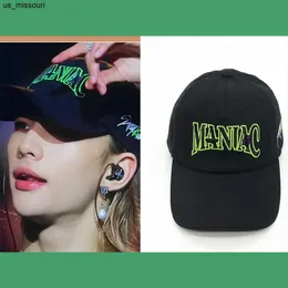 Ball Caps KPOP Stray Kids MANIAC Ricamo Stampa Cappello da baseball nero HyunJin Felix LeeKnow Concerto Berretto con visiera Unisex Coppia Cappello regolabile J230520