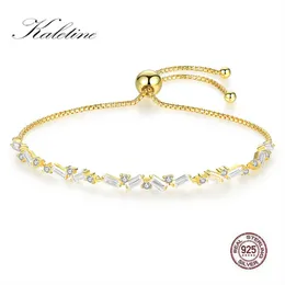 Bangles KALETINE Fashion Sterling Sier Bracelet Z Charm Tennis Bracelets for Women Men Zirconia Jewelry Box Chain Christmas Gifts