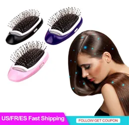 Portable Ionic Hairbrush Electric Negative Ions Hair Comb Anti Static MassageComb US Fast Styling Tool for Drop 2207065758524