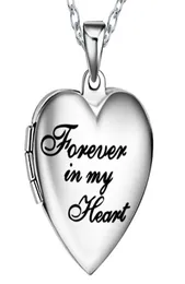 Stainls Steel Heart Forever in My Po Picture Memory Frame Locket Pendant Collana Gioielli Regali per L'amante Dropship8004142