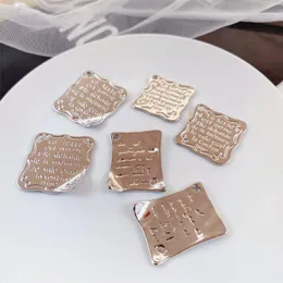 Other Retro style 50pcs/lot Arabic letters geoemtry irregular rectangle square shape alloy floating locket charms diy jewelry making