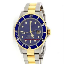 Presente de Natal Masculino Assista Blue Sub 16613 Aço 18K Amarelo Gold Two Tone206s