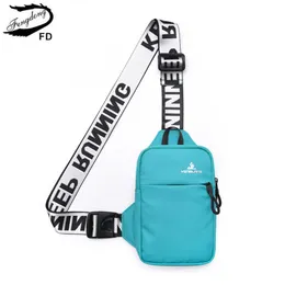 Waist Bags Fengdong small chest bag women mobile phone outdoor Sports for men mini fashion shoulder female messenger gift 230520